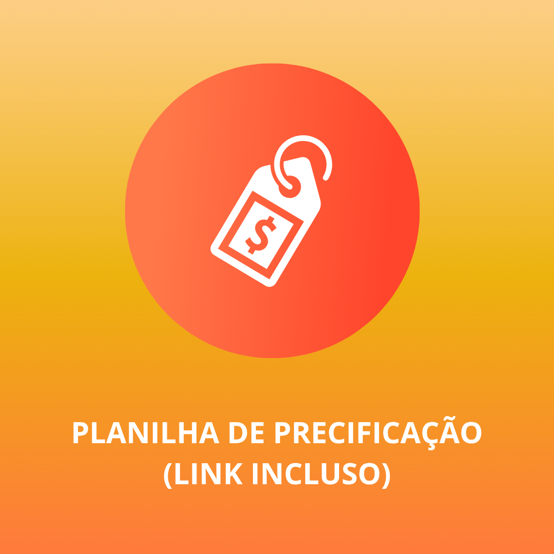 Planilha de precificação (link incluso)